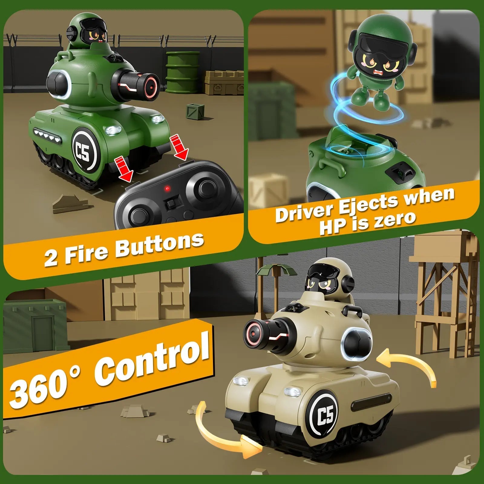 Remote Control Tank Toy