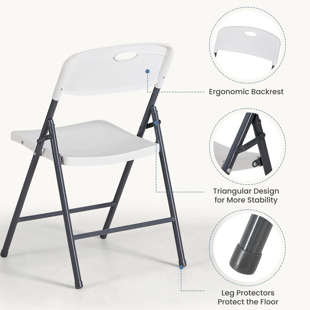 Folding chair with backrest